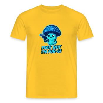 Champignon Robo Champignon - T-shirt homme - jaune - Devant - AI Model Male 178 dark (178cm)