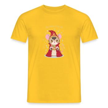 Magic Witch Mouse - Men's T-Shirt - yellow - Front - AI Model Male 178 dark (178cm)