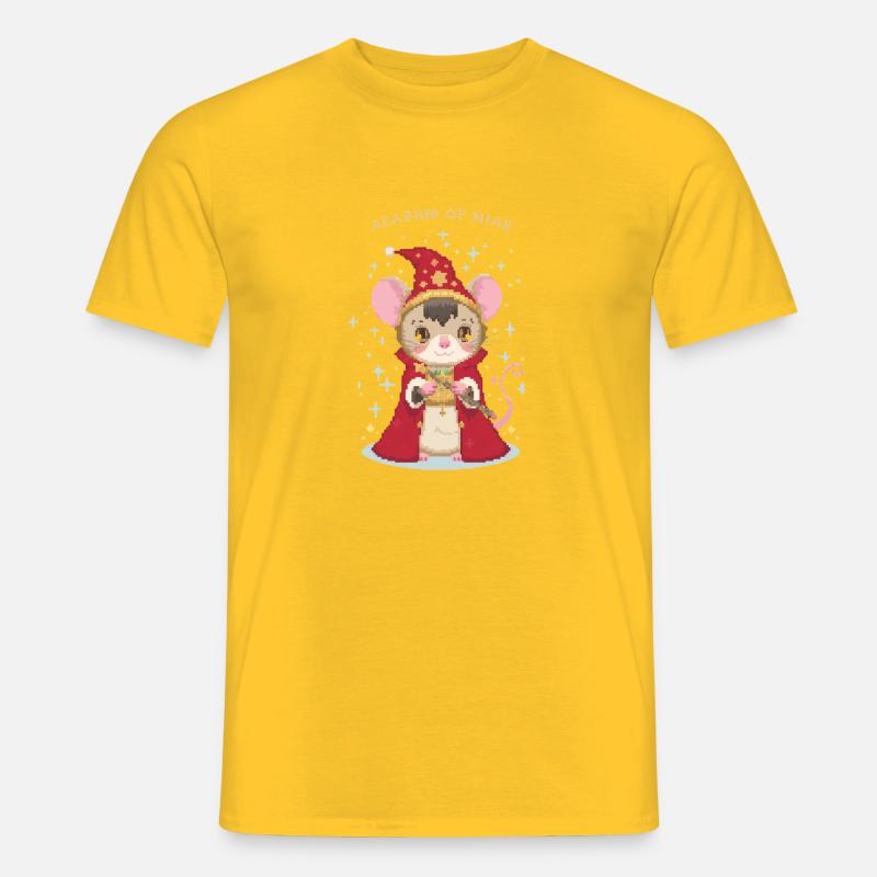 Magic Witch Mouse - Men’s T-shirt - yellow