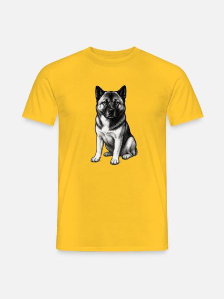 American Akita Holly - Männer T-Shirt - Gelb