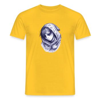 Blue Veil Spirit - Men's T-Shirt - yellow - Front - AI Model Male 178 dark (178cm)