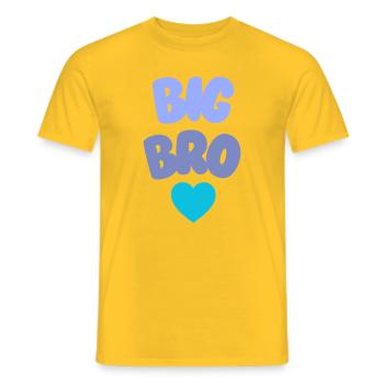 Big Bro Love Geschwister - Männer T-Shirt - Gelb - Vorne - AI Model Male 178 dark (178cm)