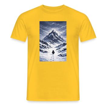 But why Penguin - Men's T-Shirt - yellow - Front - AI Model Male 178 dark (178cm)
