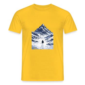 But why Penguin - Männer T-Shirt - Gelb - Vorne - AI Model Male 178 dark (178cm)
