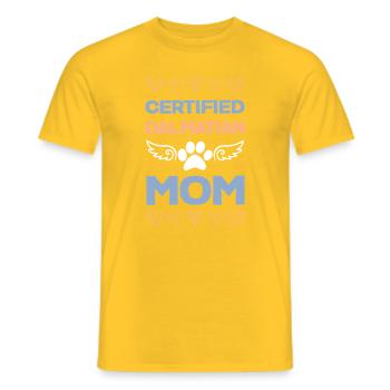Zertifizierte Dalmatiner-Mama - Männer T-Shirt - Gelb - Vorne - AI Model Male 178 dark (178cm)
