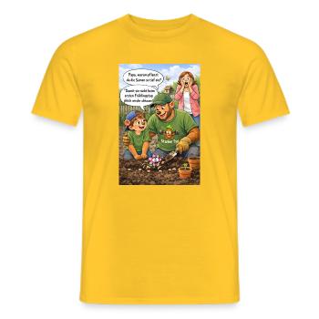 Gartenfreunde Beetspaß - Männer T-Shirt - Gelb - Vorne - AI Model Male 178 dark (178cm)