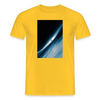 Blue Horizon Ascent - Men's T-Shirt - yellow - Front - AI Model Male 178 dark (178cm)