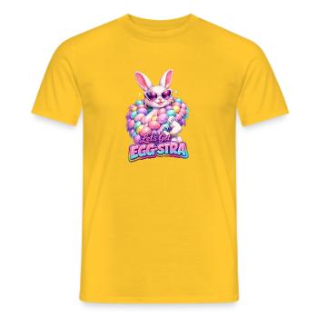 Easter Lets Get Egg-stra - Men's T-Shirt - yellow - Front - AI Model Male 178 dark (178cm)