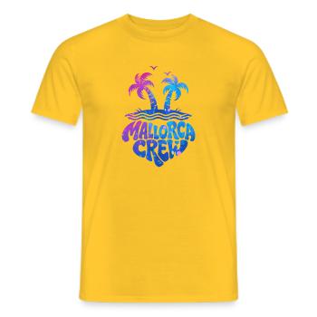 Mallorca Crew Palm Island - Men's T-Shirt - yellow - Front - AI Model Male 178 dark (178cm)