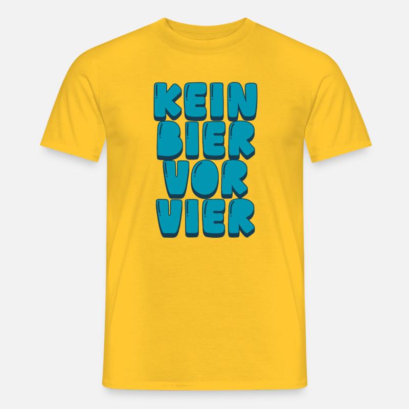 Kein Bier vor Vier - Männer T-Shirt - Gelb