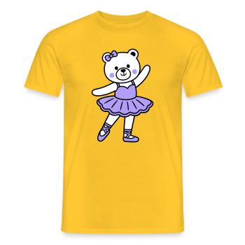 Bear ballet - Men's T-Shirt - yellow - Front - AI Model Male 178 dark (178cm)