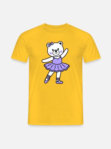 Bear ballet - Men's T-Shirt - yellow
