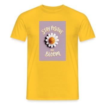 Reste positive Bloom Daisy - T-shirt homme - jaune - Devant - AI Model Male 178 dark (178cm)