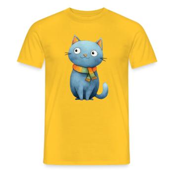 Little cat magic tale style - Men's T-Shirt - yellow - Front - AI Model Male 178 dark (178cm)