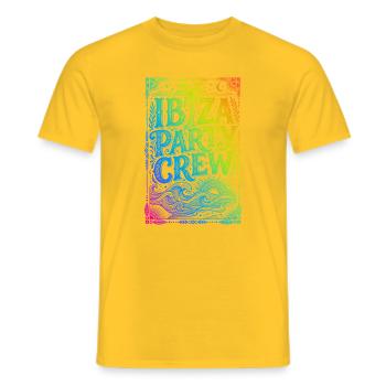 Ibiza Party Crew Colorful - Men's T-Shirt - yellow - Front - AI Model Male 178 dark (178cm)