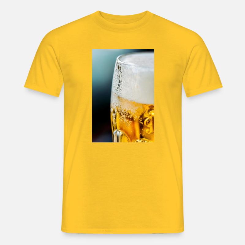 Light Gold Beer Glass Pattern - Men's T-Shirt - yellow