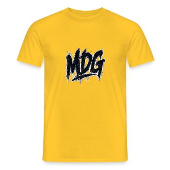 MDG Graffiti Duktus Art urbain de rue - T-shirt homme - jaune - Devant - AI Model Male 178 dark (178cm)