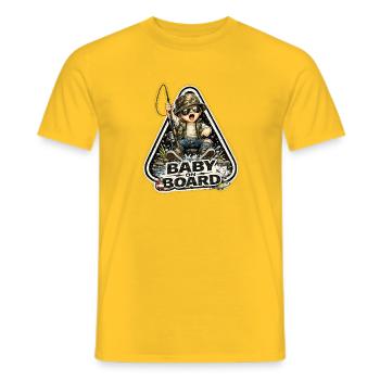 Kleiner Küstenabenteurer mit Angel - Männer T-Shirt - Gelb - Vorne - AI Model Male 178 dark (178cm)