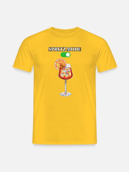 Spritz Mode ON - Männer T-Shirt - Gelb