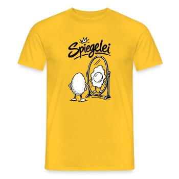 Ei im Spiegel, Spiegelei - Männer T-Shirt - Gelb - Vorne - AI Model Male 178 dark (178cm)