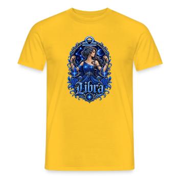 Déesse de la Nuit Balance Bleue - T-shirt homme - jaune - Devant - AI Model Male 178 dark (178cm)