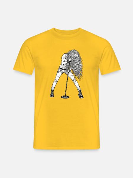 Sänger - Männer T-Shirt - Gelb