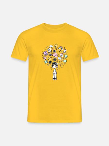 adhs-brain - Männer T-Shirt - Gelb