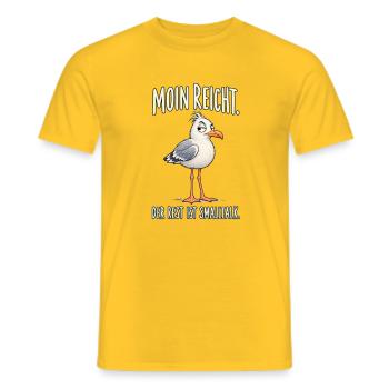 Moin reicht – der Rest ist Smalltalk - Männer T-Shirt - Gelb - Vorne - AI Model Male 178 dark (178cm)