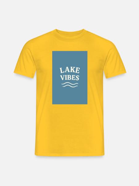 Lake Vibes - Männer T-Shirt - Gelb