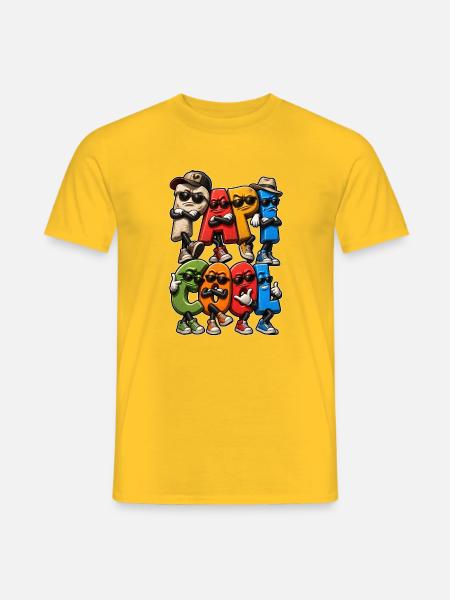 Cooler Opa – lustige Buchstaben - Männer T-Shirt - Gelb