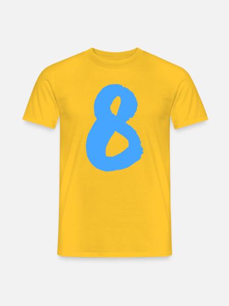 8 - Männer T-Shirt - Gelb
