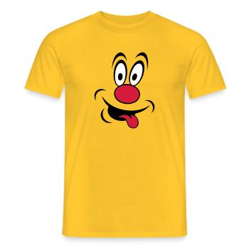 clown - Männer T-Shirt - Gelb - Vorne - AI Model Male 178 dark (178cm)