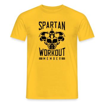 spartaner bodybuilder spartan fitness - Männer T-Shirt - Gelb - Vorne - AI Model Male 178 dark (178cm)