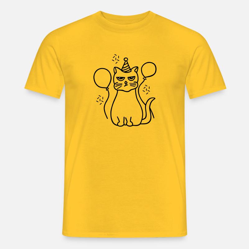 Mürrische Katze - Männer T-Shirt - Gelb