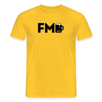 Österreich Massenmedien Sarkasmus Humor - Männer T-Shirt - Gelb - Vorne - AI Model Male 178 dark (178cm)