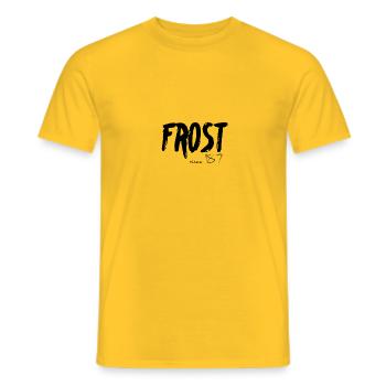 187 Frost - Men's T-Shirt - yellow - Front - AI Model Male 178 dark (178cm)