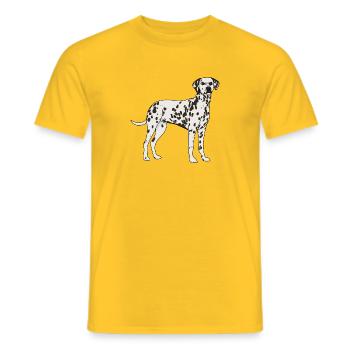 Dalmatiner - Männer T-Shirt - Gelb - Vorne - AI Model Male 178 dark (178cm)