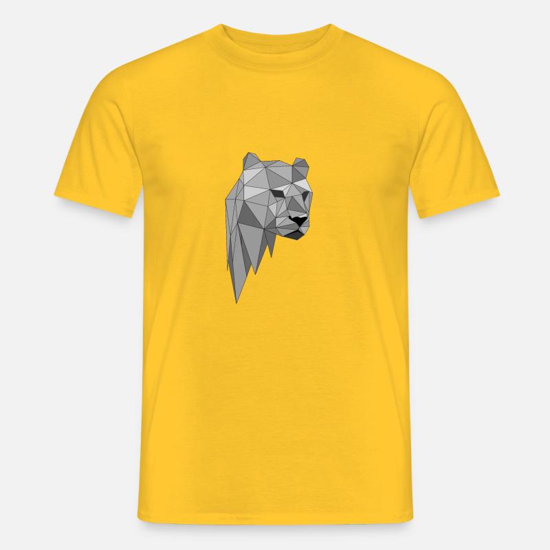 Panther Leopard Geschenk Geschenkidee - Männer T-Shirt - Gelb