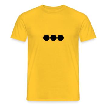 SCHWARZE PUNKTE - Männer T-Shirt - Gelb - Vorne - AI Model Male 178 dark (178cm)