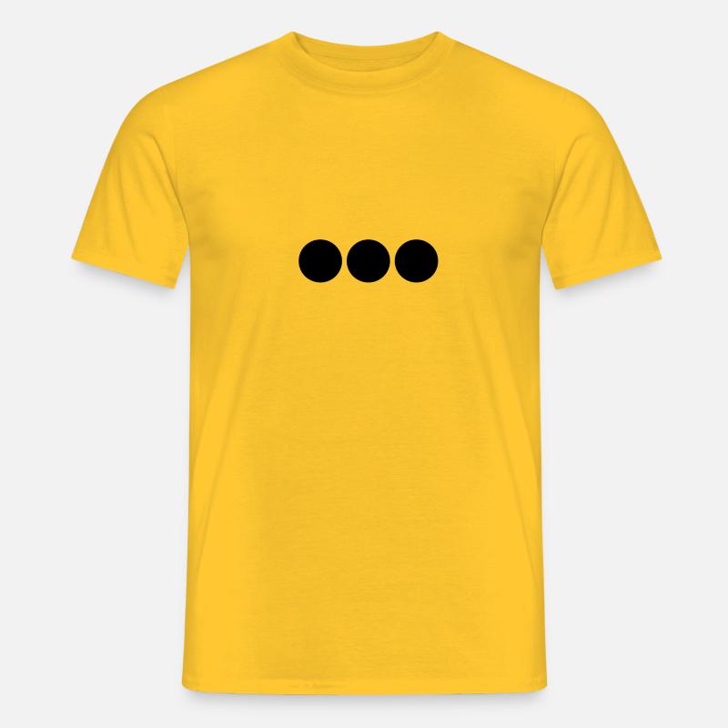 SCHWARZE PUNKTE - Männer T-Shirt - Gelb