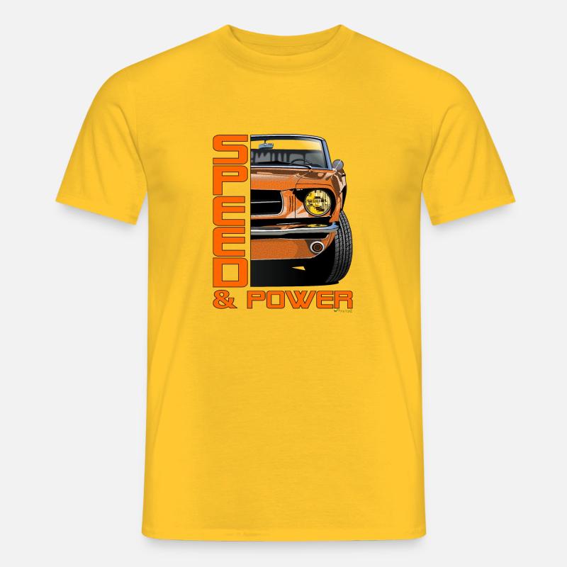 Muskelauto - Männer T-Shirt - Gelb