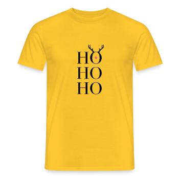Ho Ho Ho - Men's T-Shirt - yellow - Front - AI Model Male 178 dark (178cm)