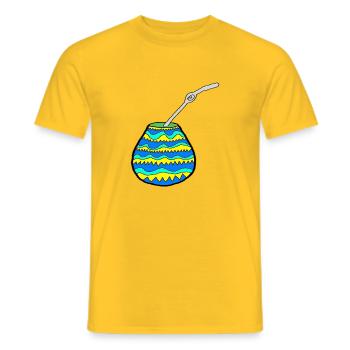 Colorful Mate Tea Mug - Men's T-Shirt - yellow - Front - AI Model Male 178 dark (178cm)