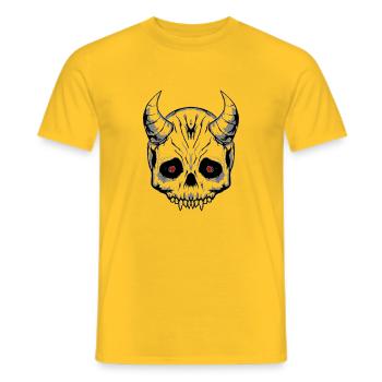 Teufel - Männer T-Shirt - Gelb - Vorne - AI Model Male 178 dark (178cm)