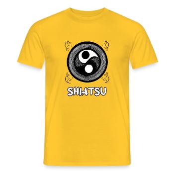 Shiatsu Yoga Meditation Massage Buddha Japanisch 2 - Männer T-Shirt - Gelb - Vorne - AI Model Male 178 dark (178cm)