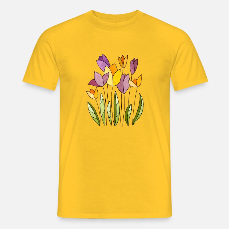 Blumen - Männer T-Shirt - Gelb