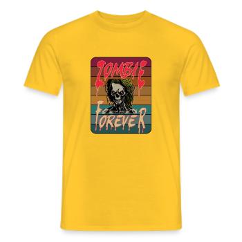 Zombie foreveR - T-shirt homme - jaune - Devant - AI Model Male 178 dark (178cm)