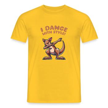 Dabbing kangourou - T-shirt homme - jaune - Devant - AI Model Male 178 dark (178cm)