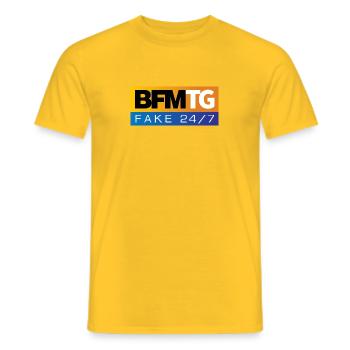 BFMTG - T-shirt homme - jaune - Devant - AI Model Male 178 dark (178cm)