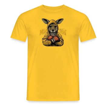 Style urbain : la mode muay thaï pour les créateurs de tendances - T-shirt homme - jaune - Devant - AI Model Male 178 dark (178cm)